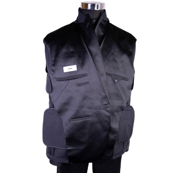 Sene Solid Gray Tuxedo Blazer Unstructured Blazer Jacket Coat Size 50XS EUC - Picture 9 of 13